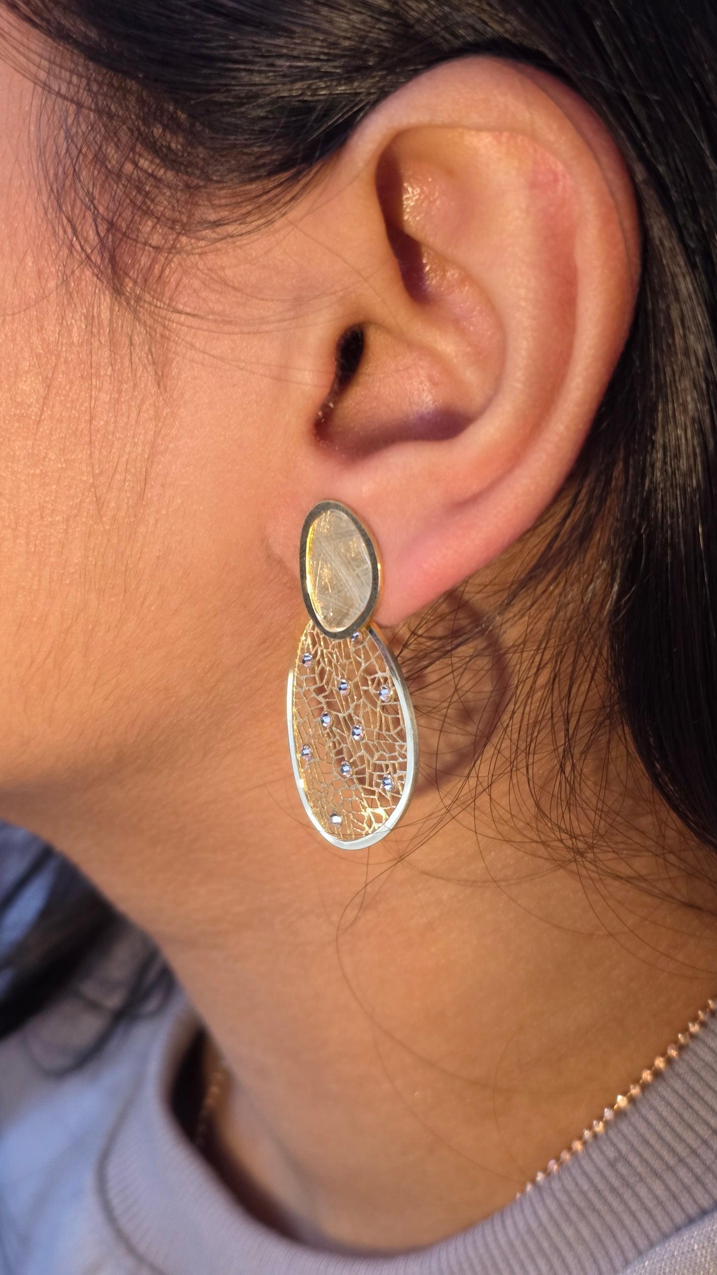 Golden Mesh Earrings
