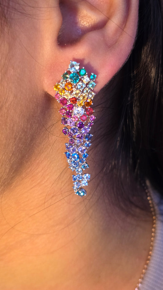 Rainbow Bloom Earrings