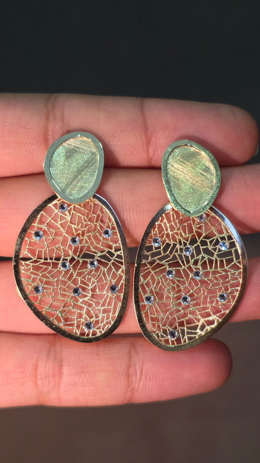 Golden Mesh Earrings