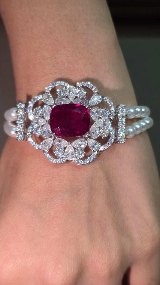 Ruby Flora Bracelete