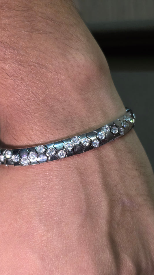 925 Sterling Silver Geometric Bracelet
