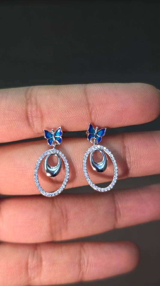 Blue Butterfly Pendant Set