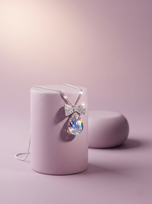 Bow Teardrop Pendant Chain