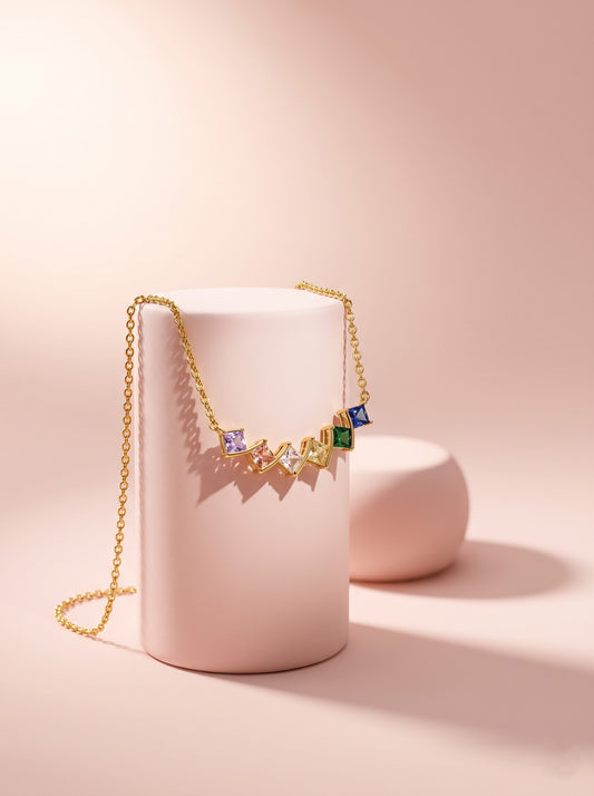Rainbow Bar Necklace