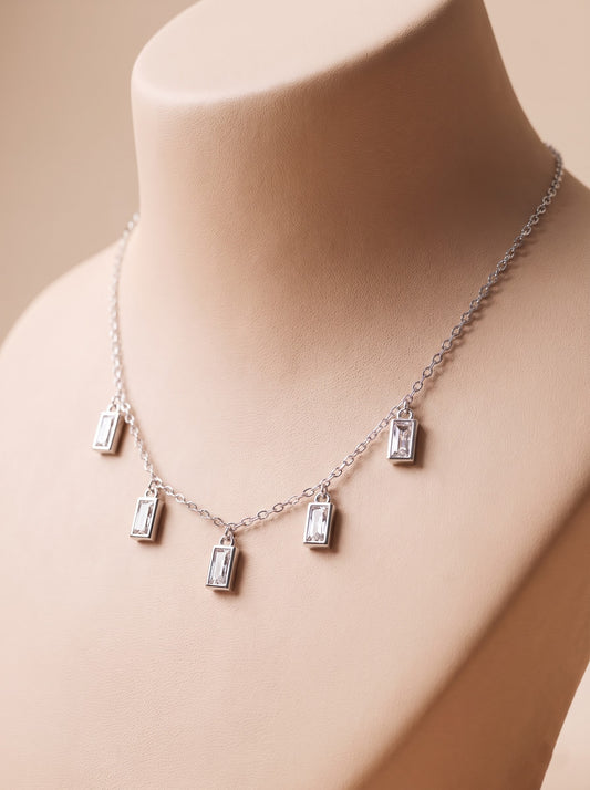 Baguette Fringe Necklace