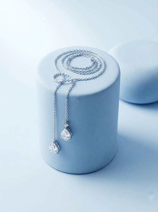Dual Pear Lariat Chain