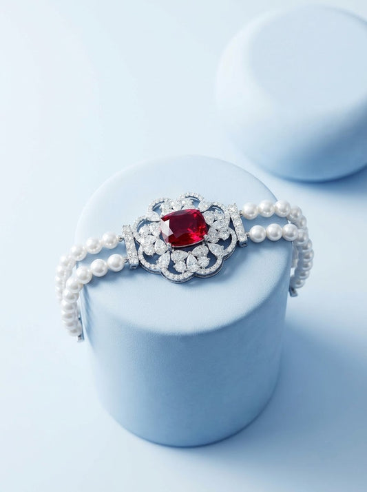 Ruby Flora Bracelete