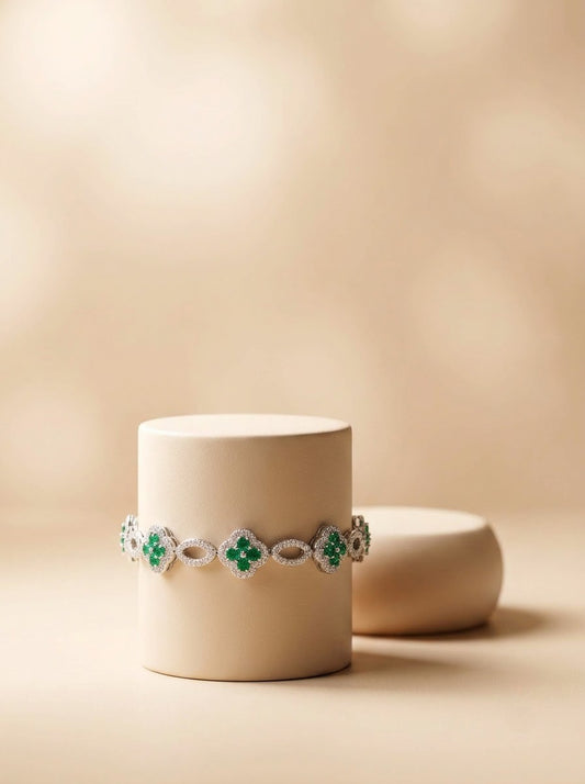 Emerald Clover Bracelet