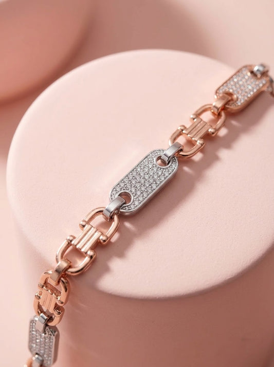 Pave Pill Link Bracelet