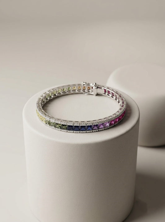 Rainbow Tennis Bracelet