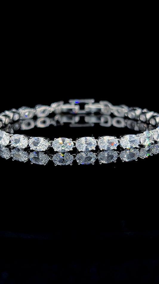 Oval Tennis Bracelet | 925 Sterling Silver