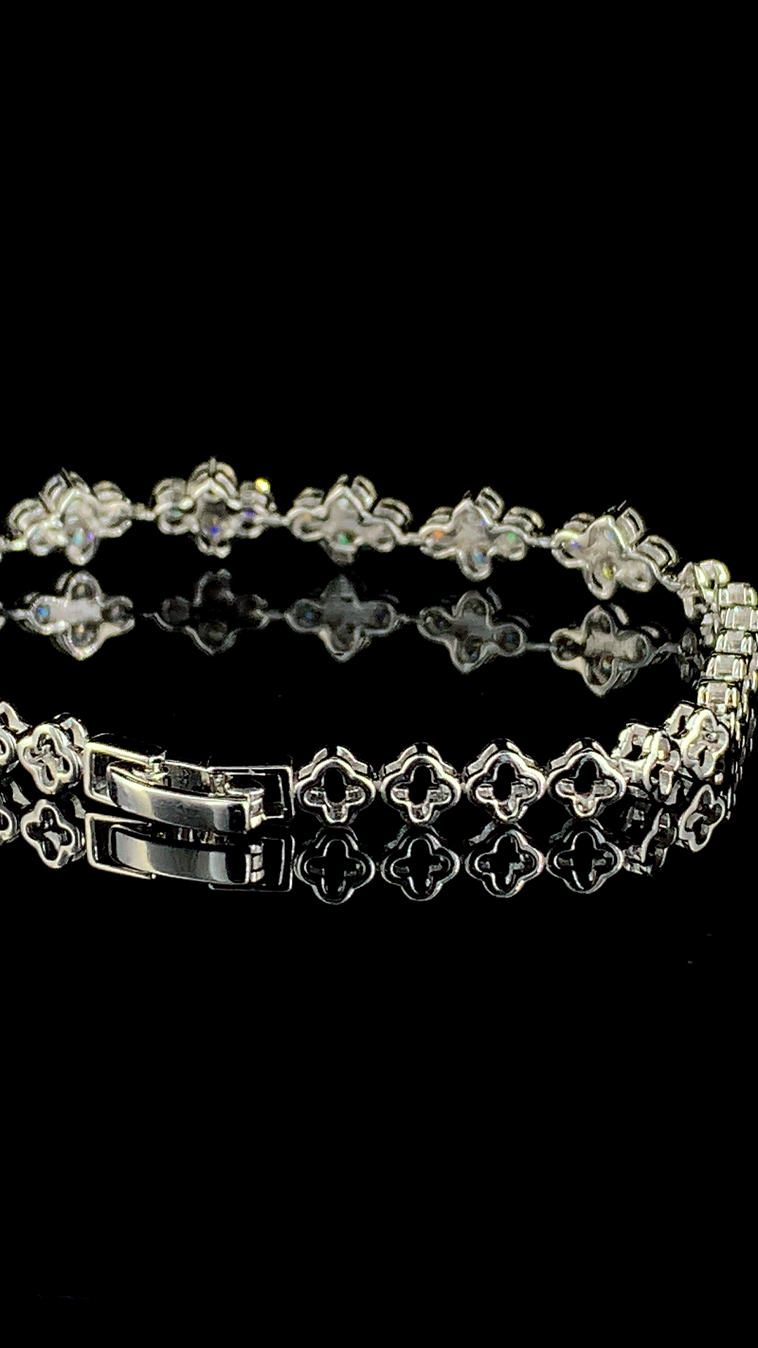 Clover Tennis Cluster Bracelet | 925 Silver