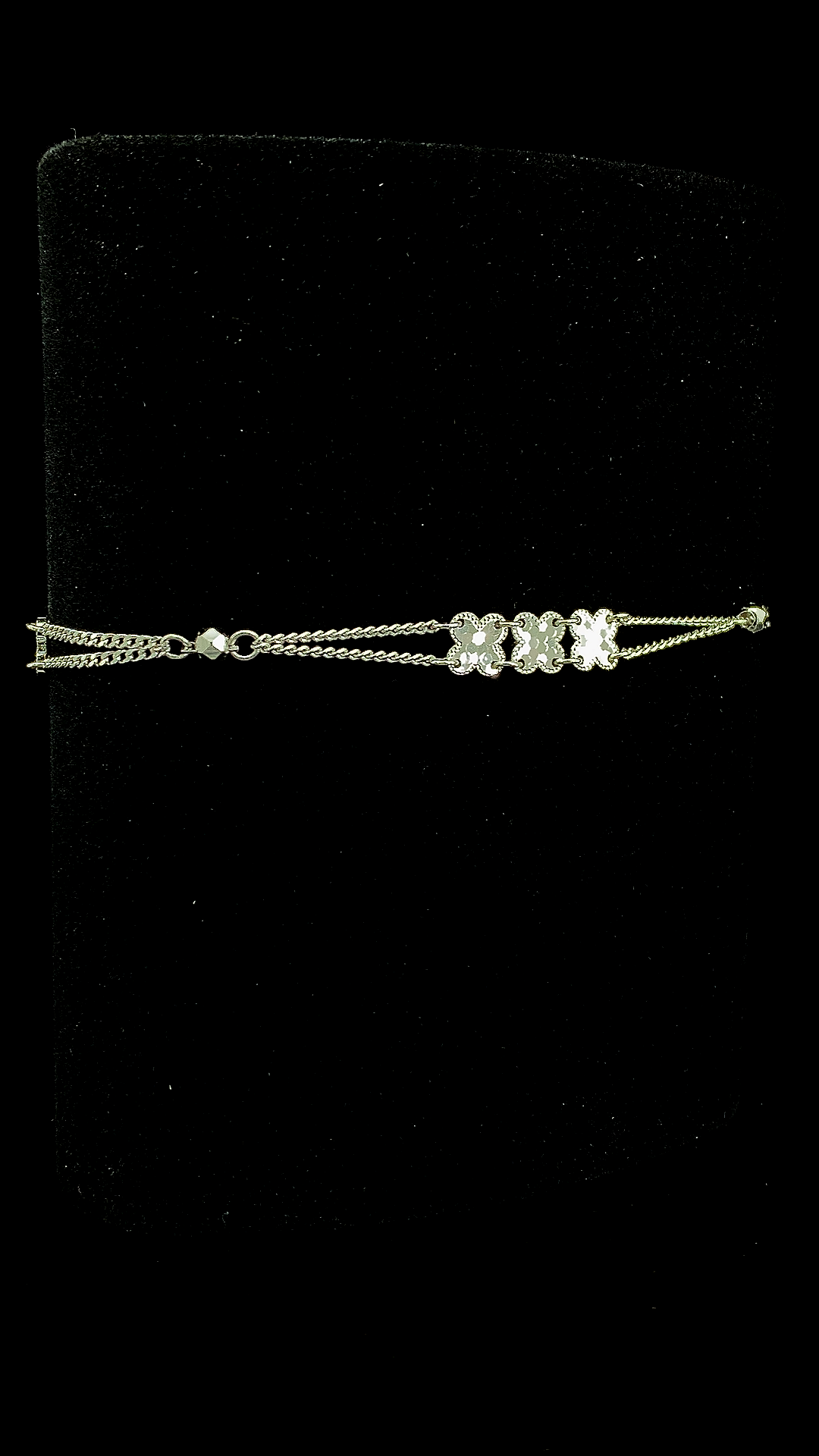 The Triple Clover Double Chain Bracelet | 925 Sterling Silver