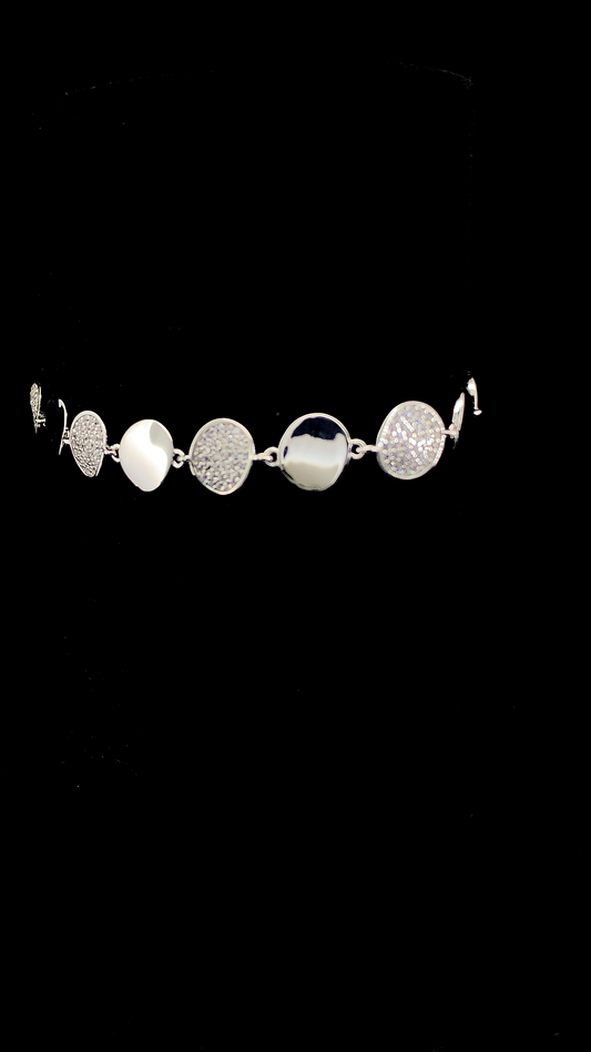 Coin Disc & Silver Bracelet | 925 Sterling Silver
