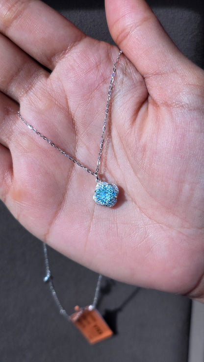 Azure Bloom Pendant Chain