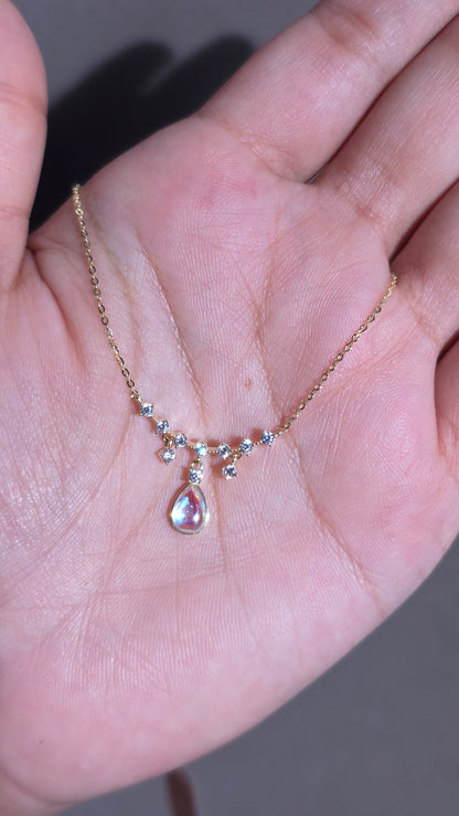 Celeste Pearl Drop Pendant Chain