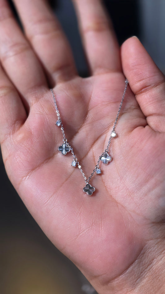 Clover Charm Station Pendant Chain