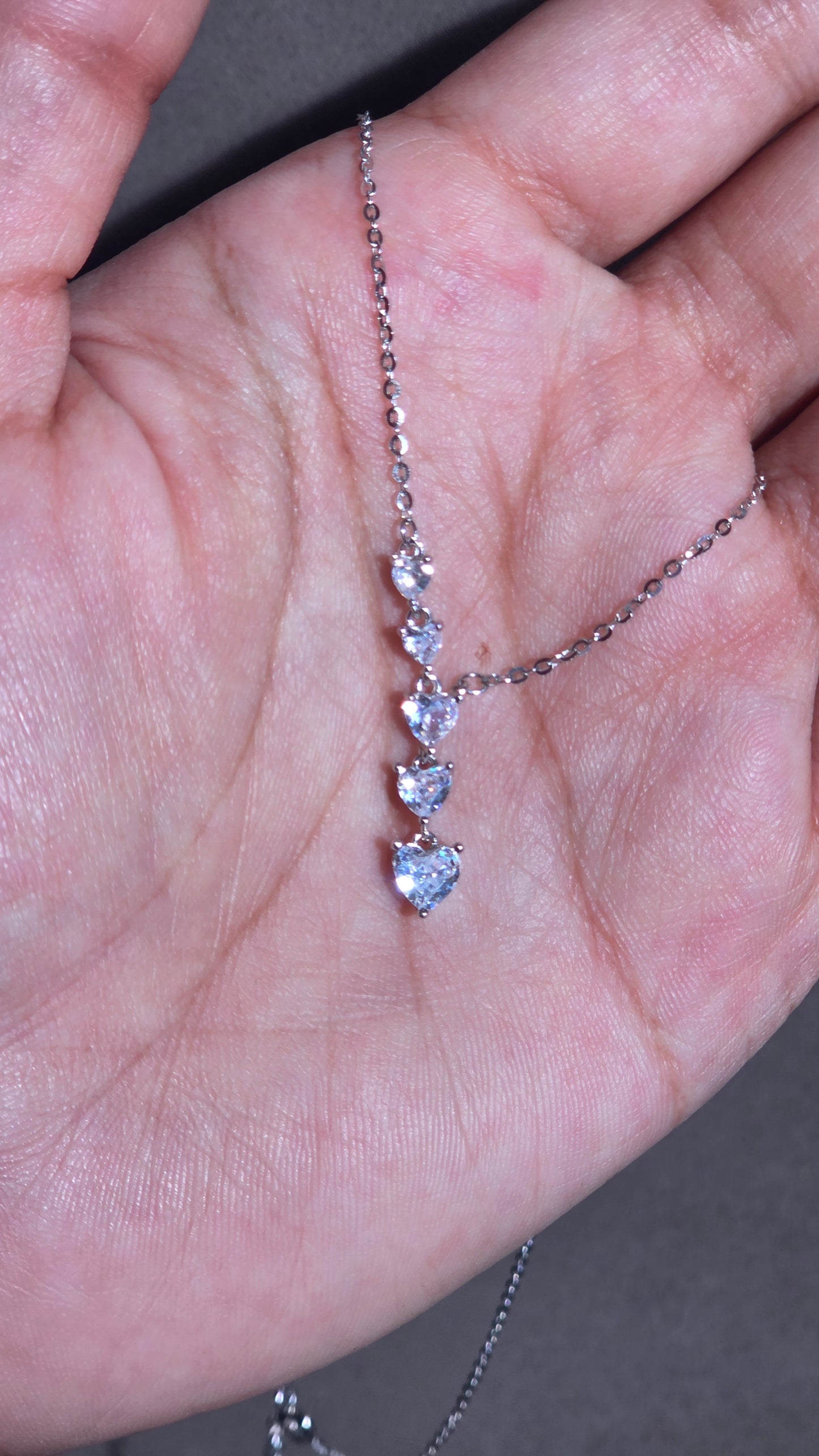 Cascade Heart Pendant Chain