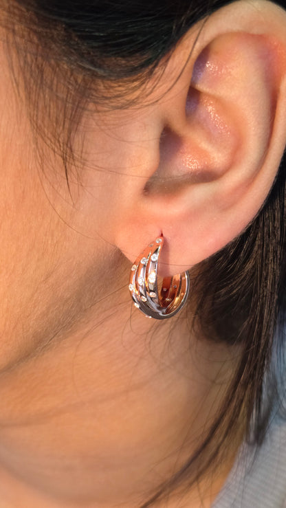 Rose Flush Hoops