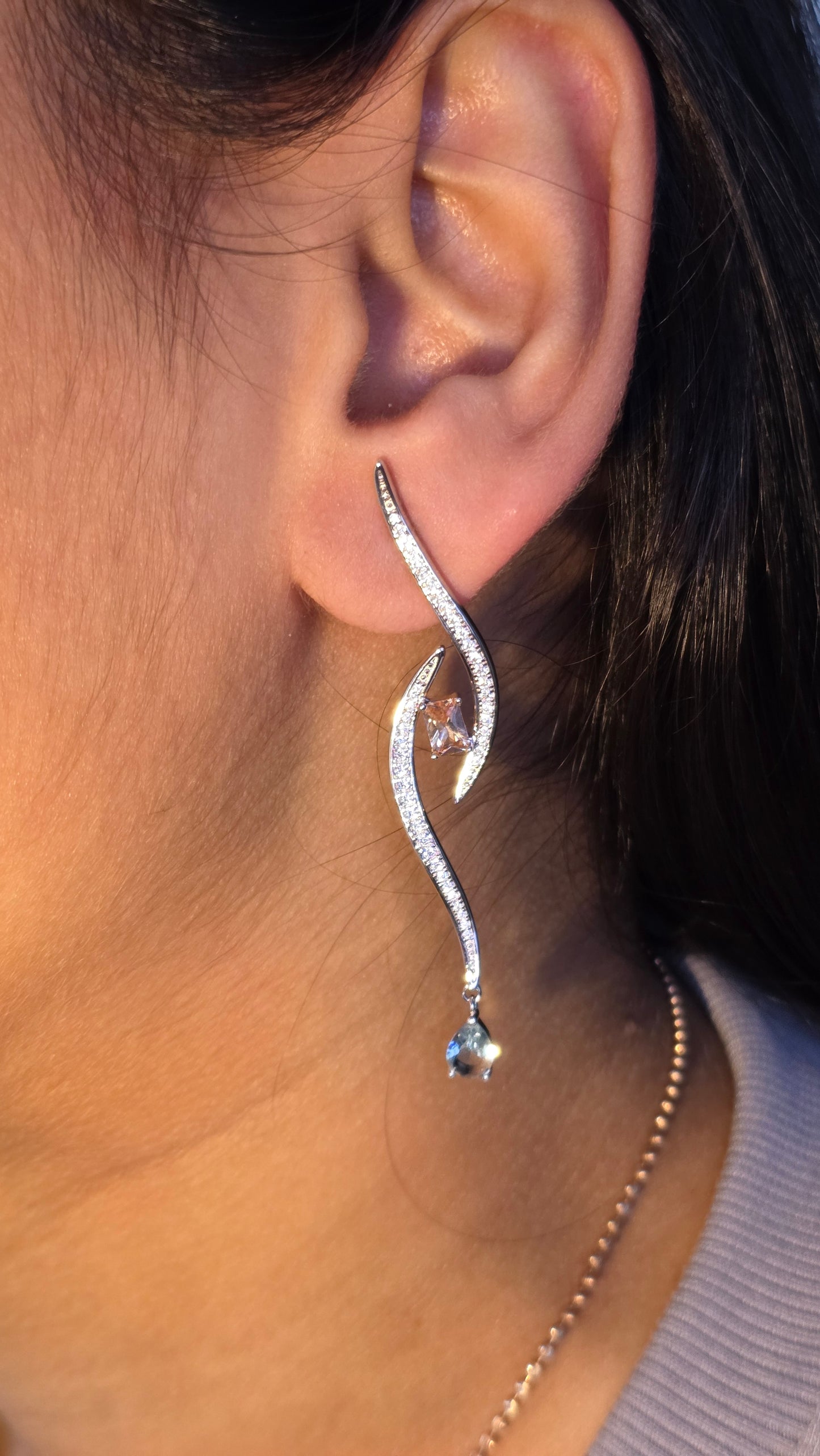 Wave Drop Earrings