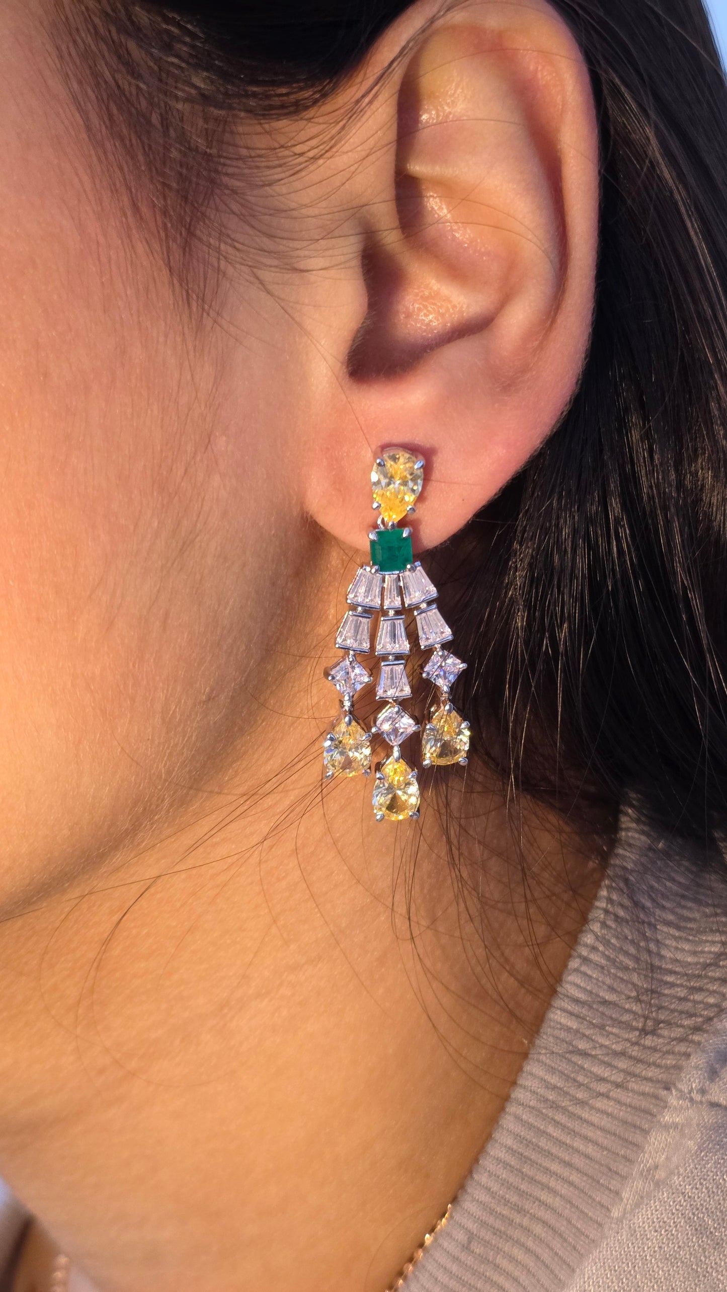 Citrine Chandelier Earrings