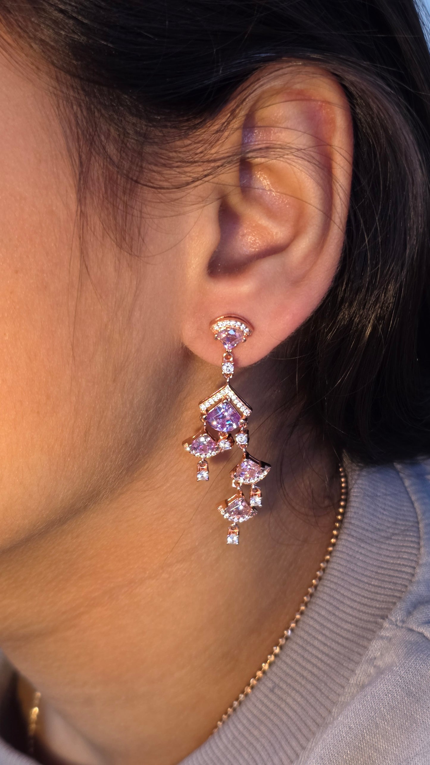 Blush Cascade Earrings