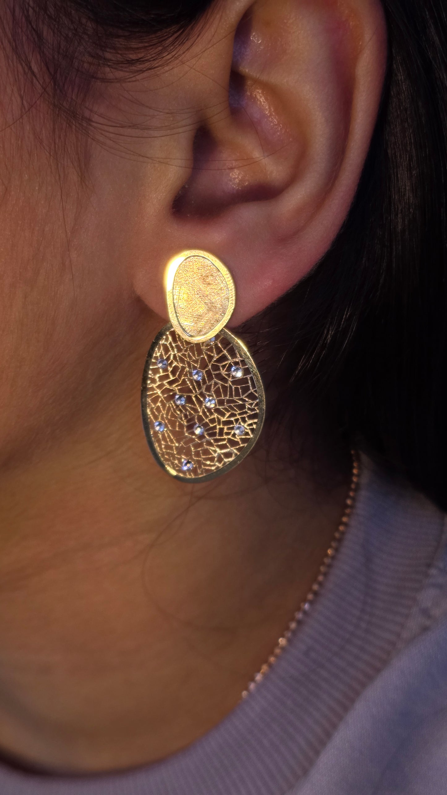 Golden Mesh Earrings