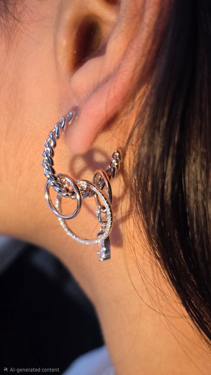 Charm Hoop Earrings