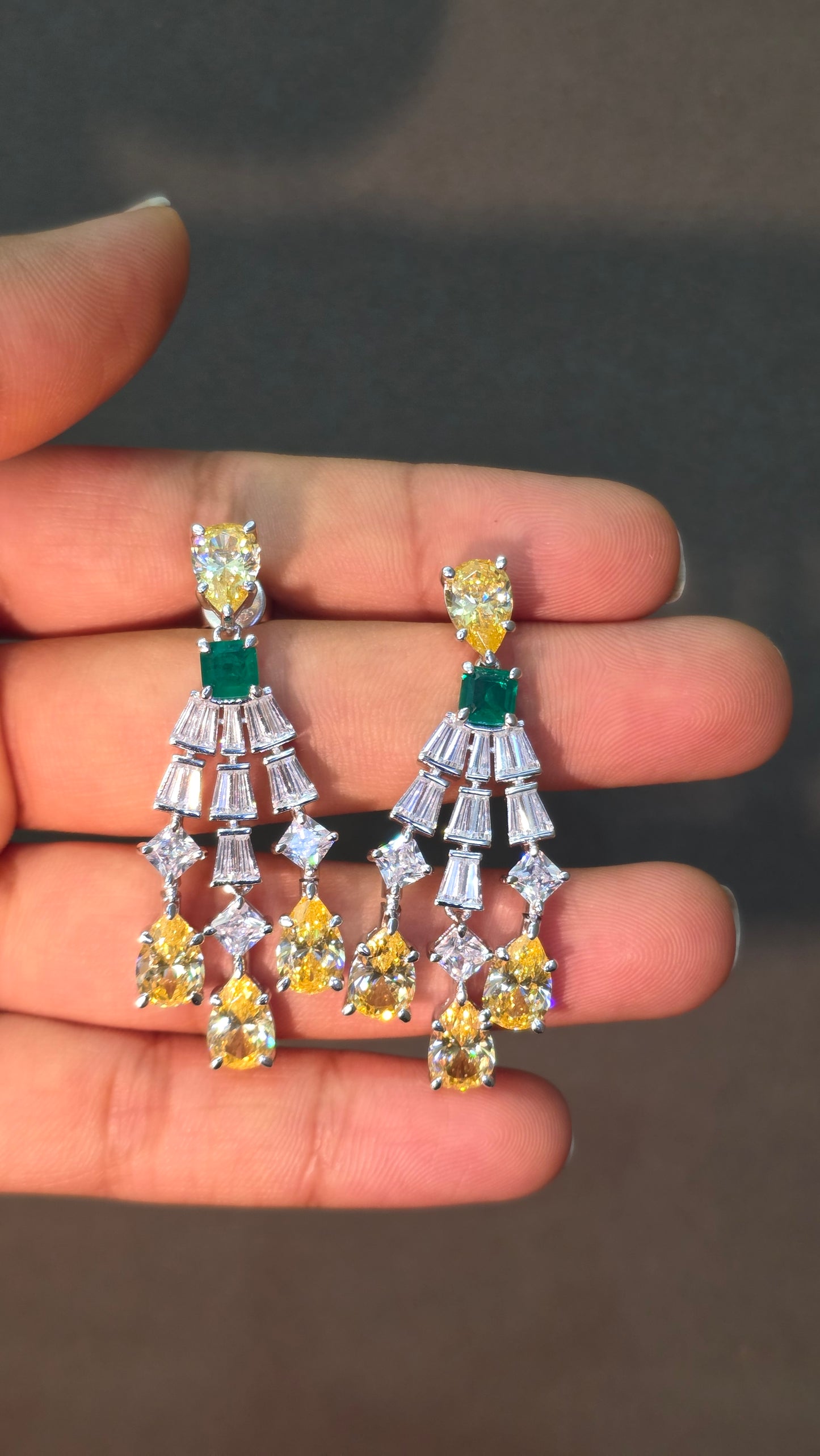 Citrine Chandelier Earrings