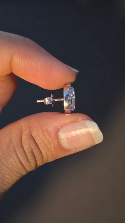 Marquise Halo Studs