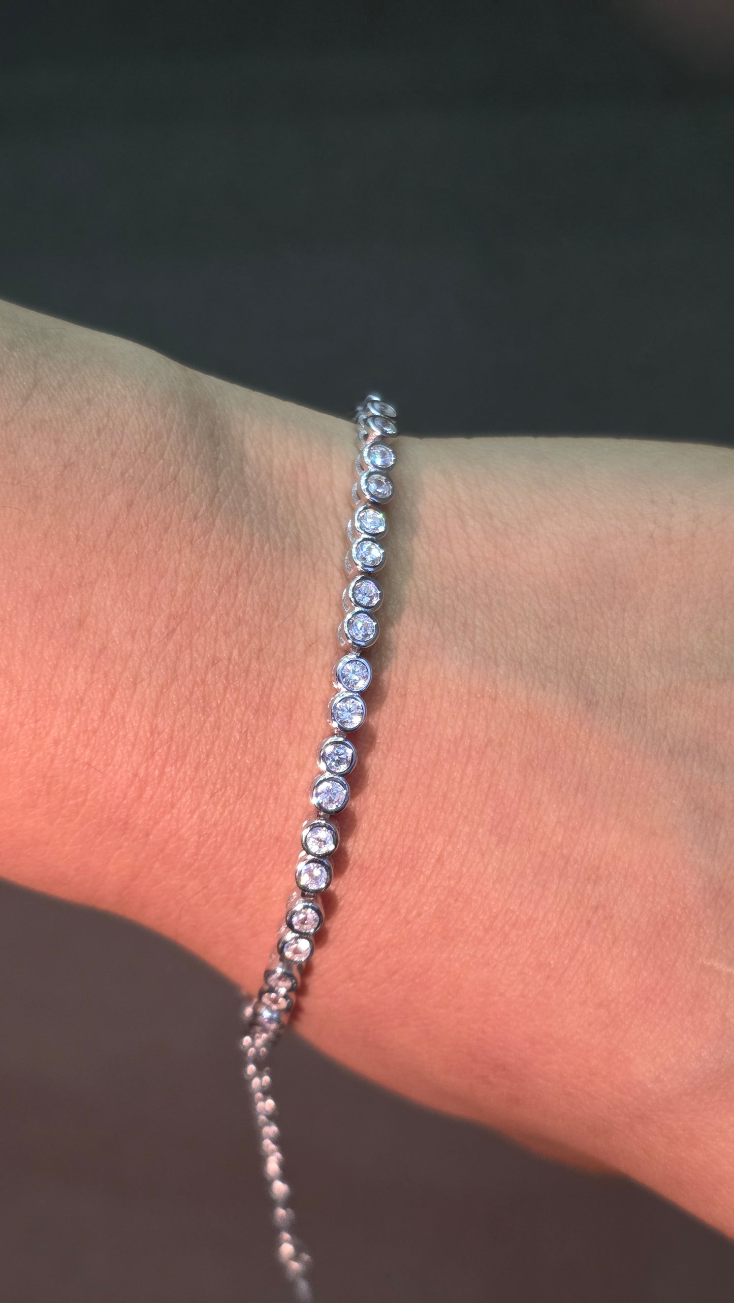 Bezel Tennis Bracelet