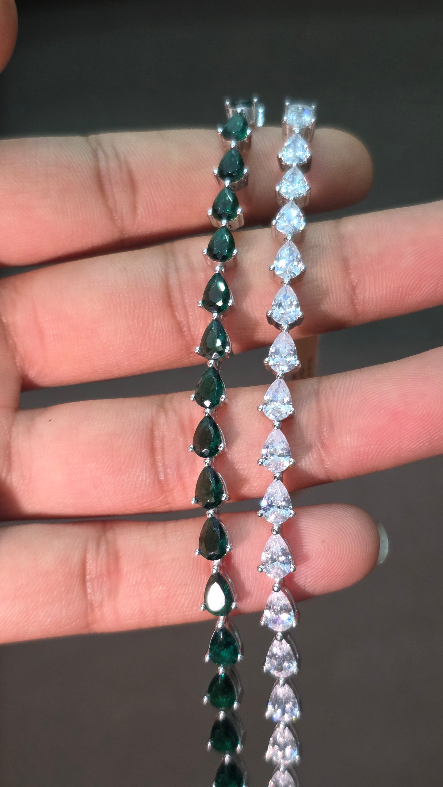 Pear-Cut Tennis Bracelets