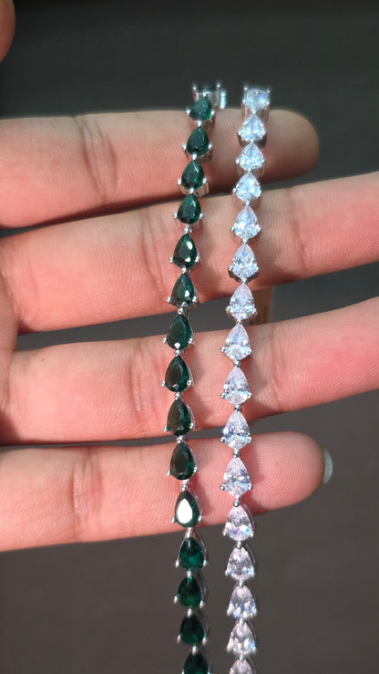 Pear-Cut Tennis Bracelets