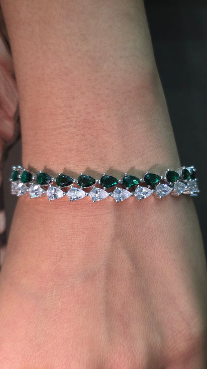 Pear-Cut Tennis Bracelets