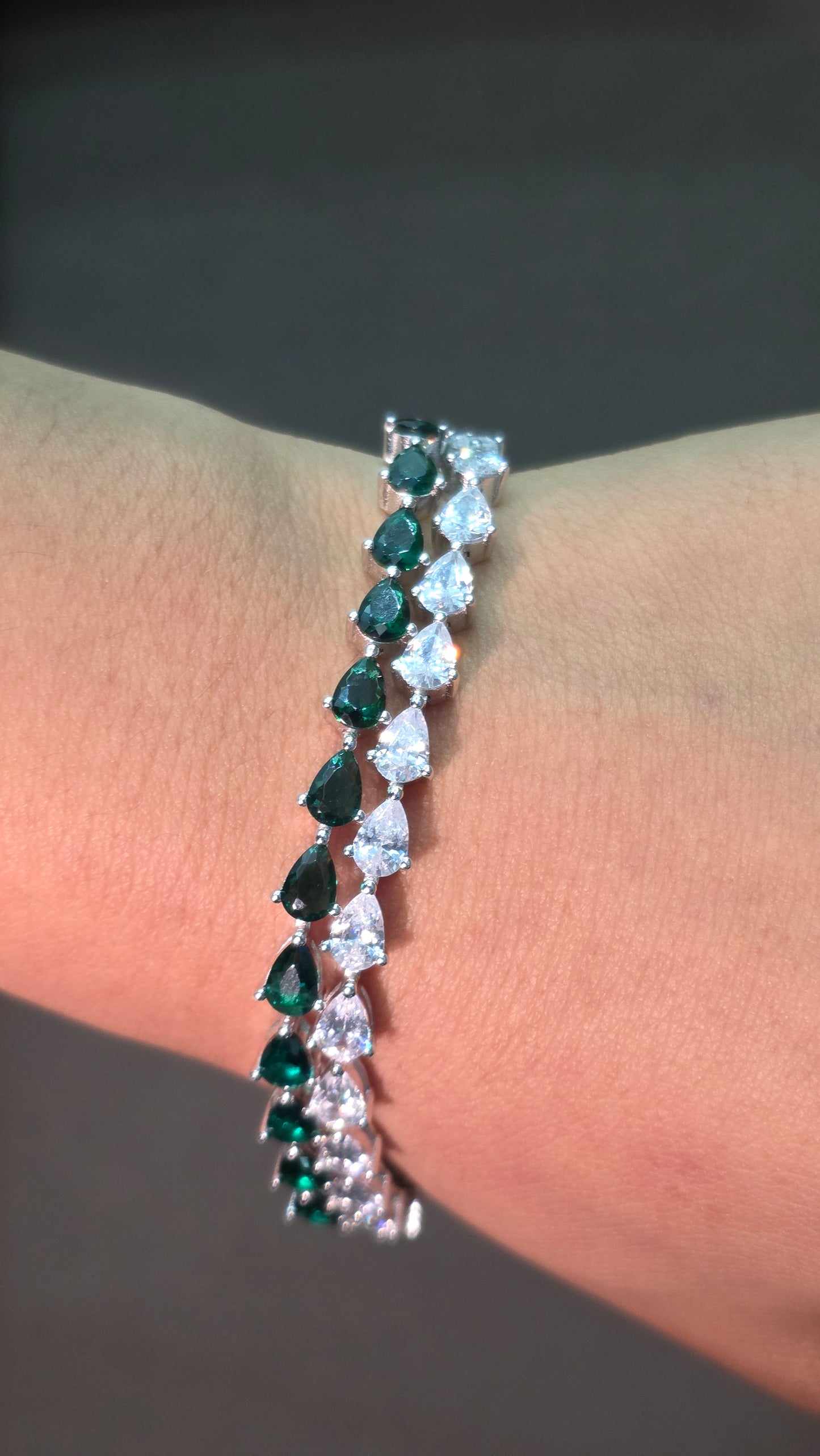 Pear-Cut Tennis Bracelets