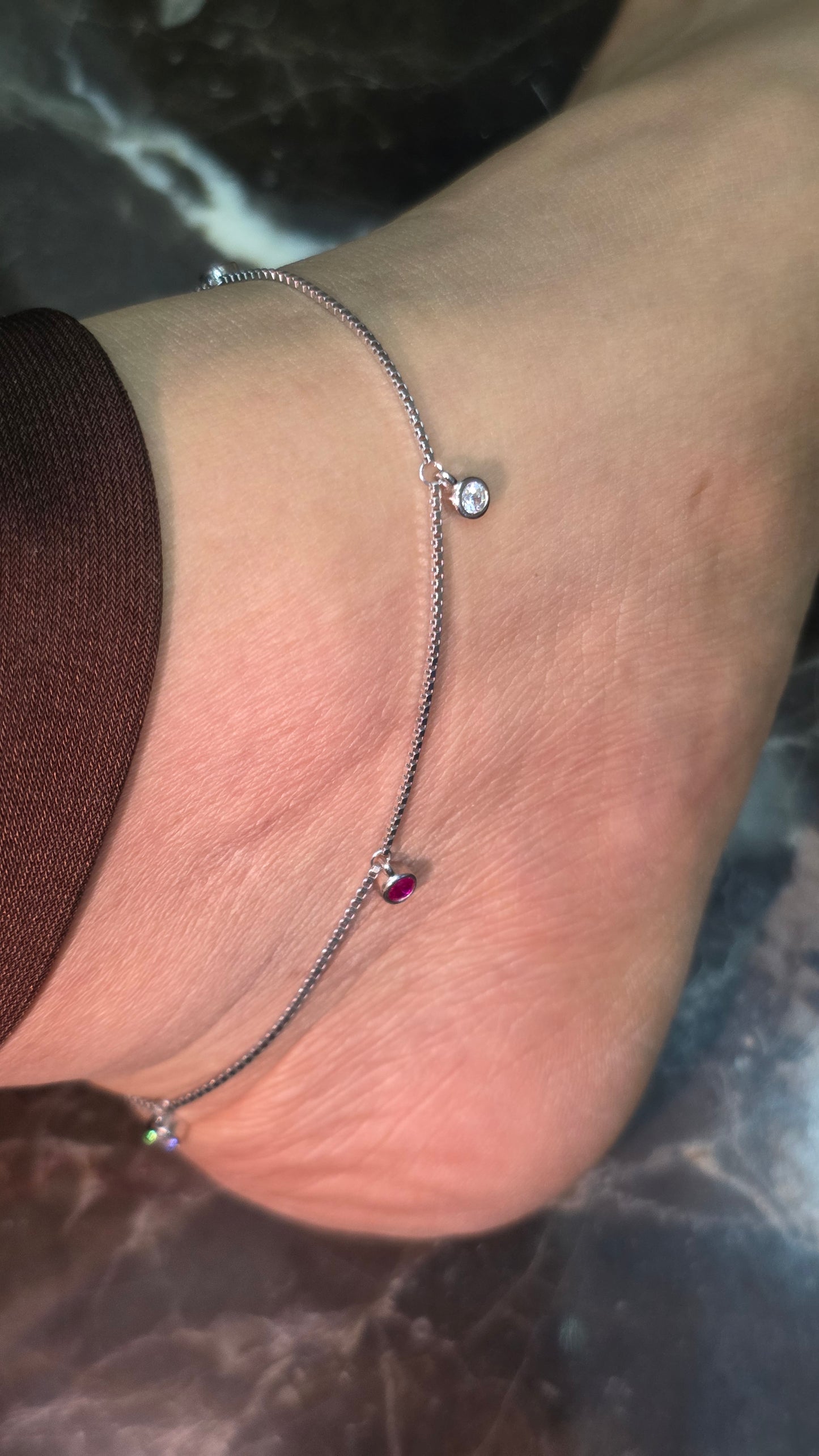 Ruby Wisper Anklet set