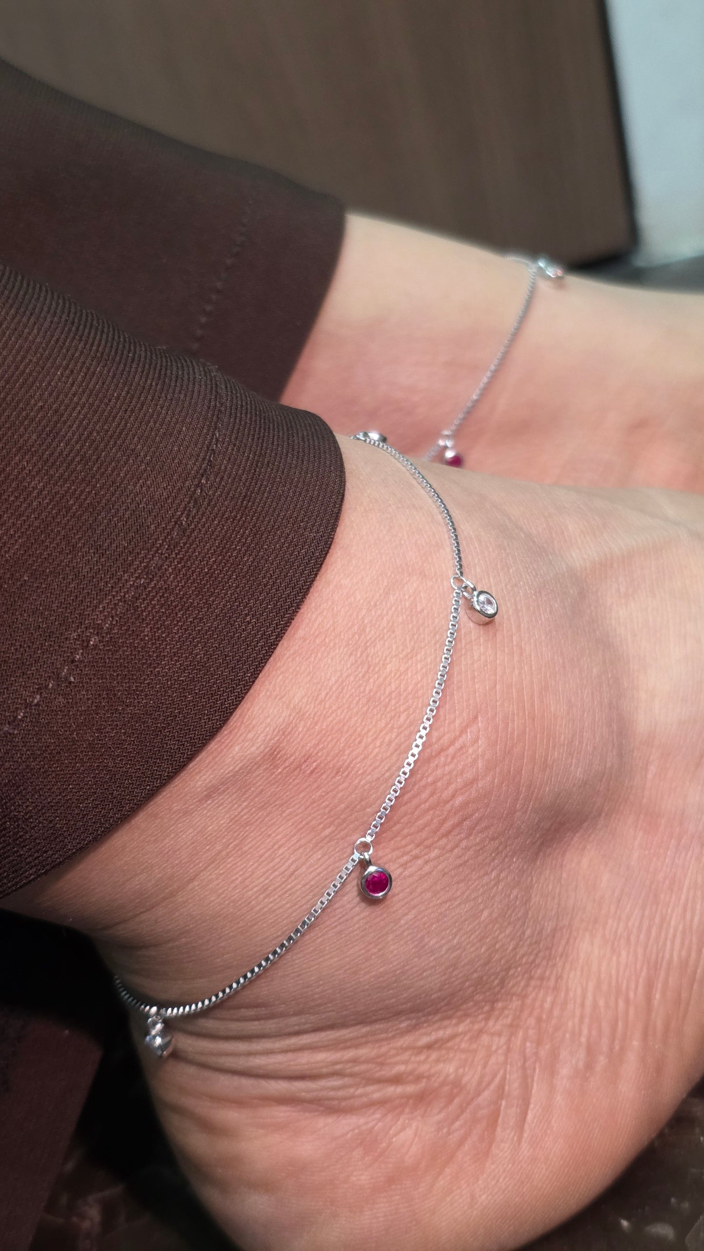 Ruby Wisper Anklet set