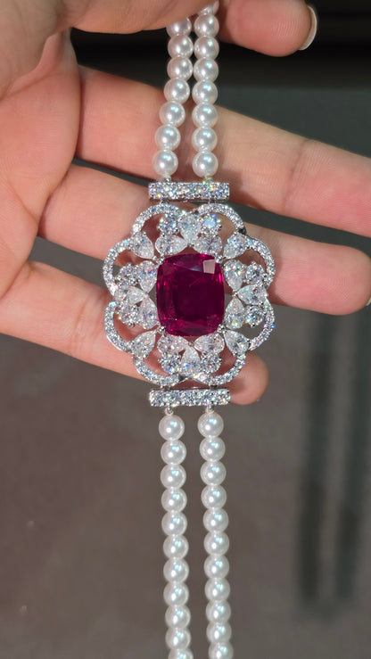 Ruby Flora Bracelete