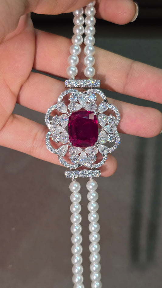 Ruby Flora Bracelete