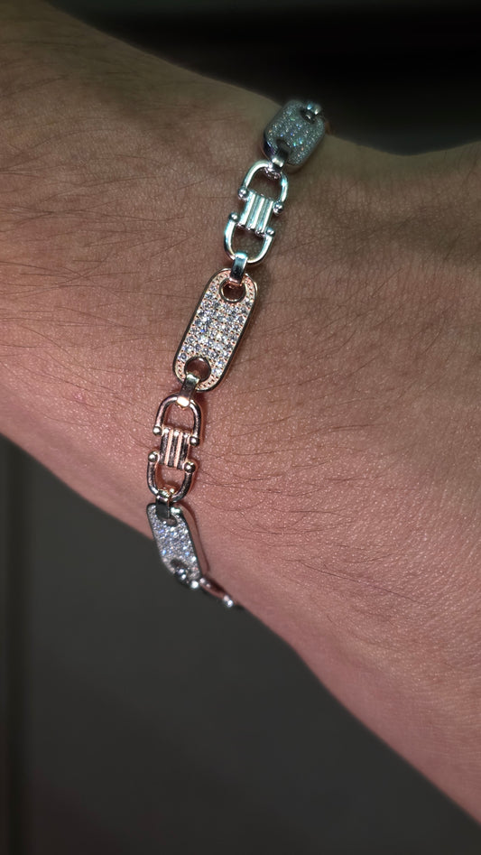 Pave Pill Link Bracelet