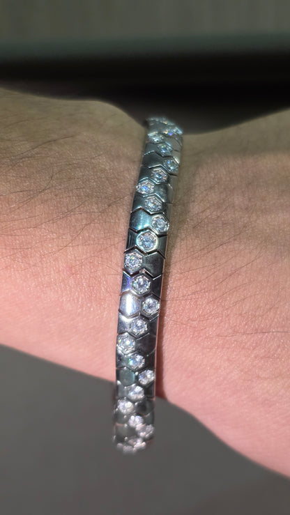 925 Sterling Silver Geometric Bracelet