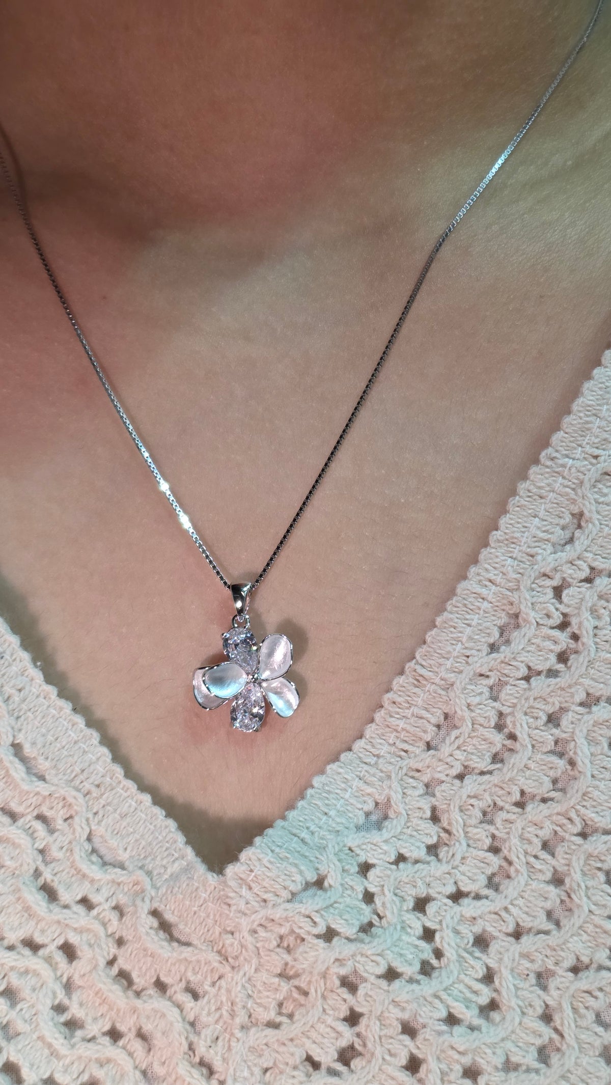 Crystal Petal Pendat set