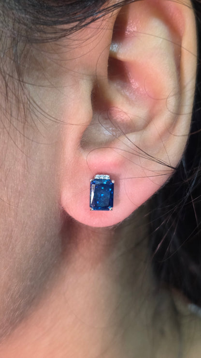 Blue Crystal Pendent set