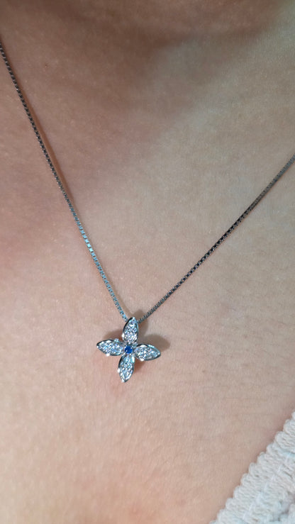 Diamond Clover Pendant Set