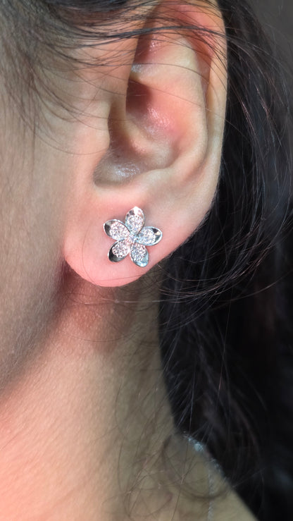 Diamond Flower Pendant Set