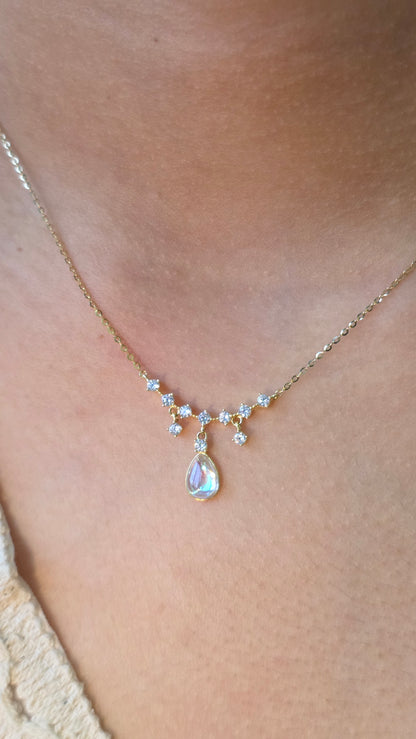 Celeste Pearl Drop Pendant Chain