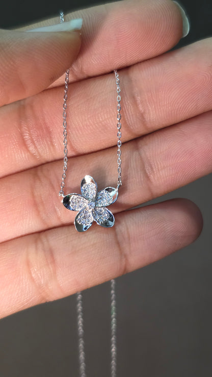 Diamond Flower Pendant Set