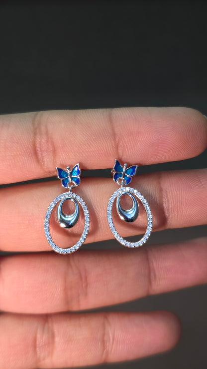 Blue Butterfly Pendant Set