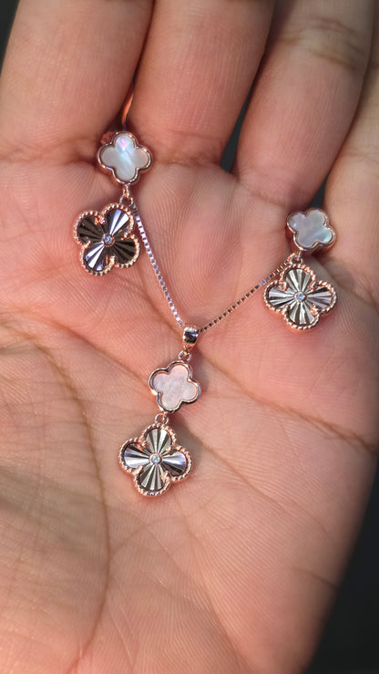 Cut-Metal Floral Pendent set