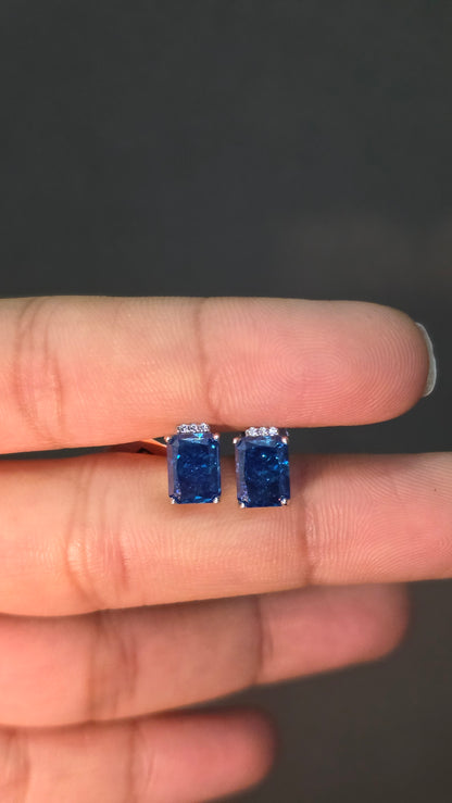 Blue Crystal Pendent set
